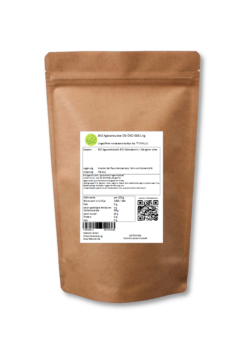 BIO Agavenzucker - getrockneter Agavendicksaft - Agavense
