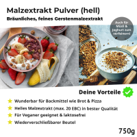 Malzextrakt Pulver hell 750 g