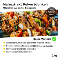 Malzextrakt Pulver dunkel 1 kg