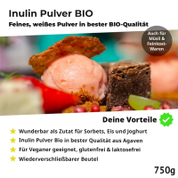 Inulin Pulver Bio 750g